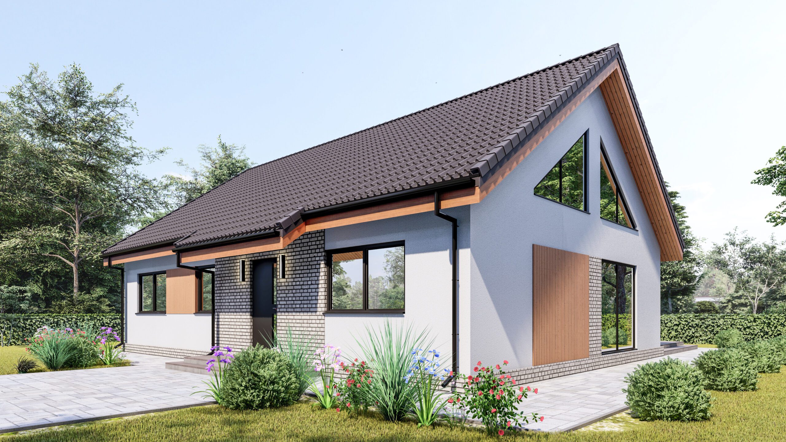 Brisa 119 m²-es SIP típusház külső látványterve
