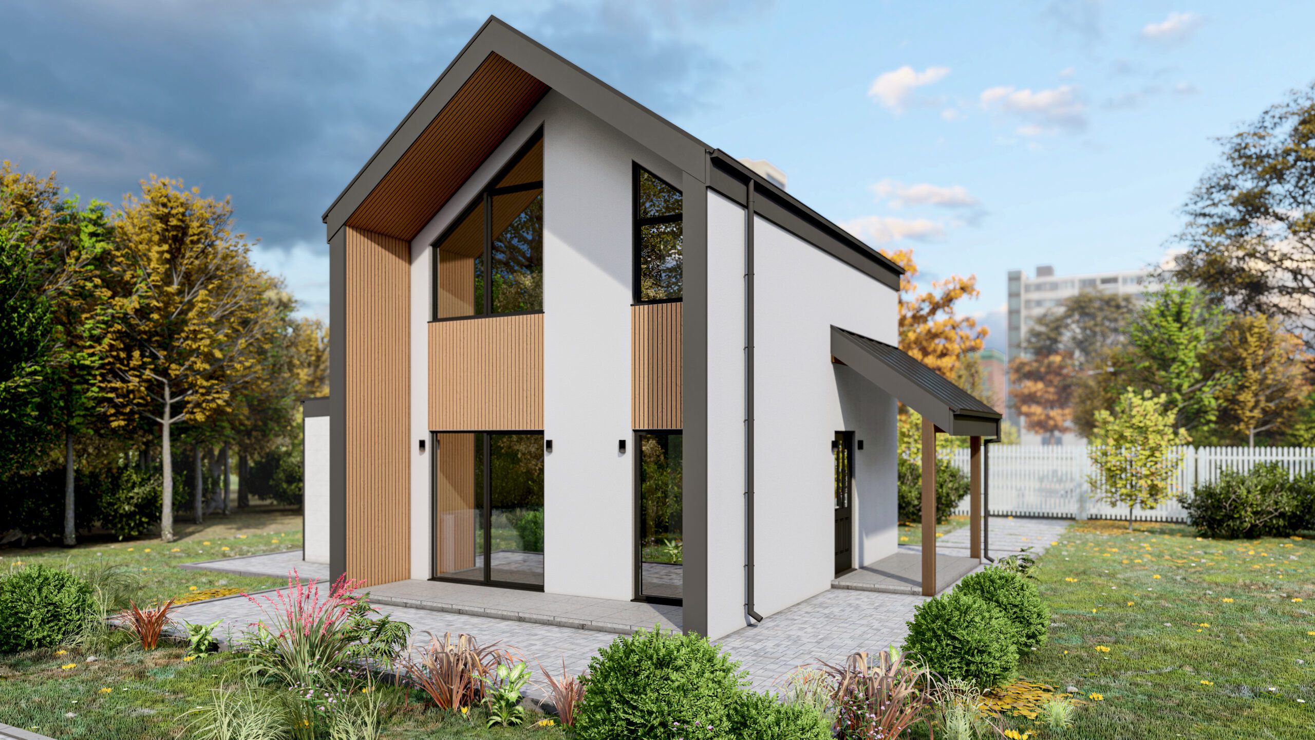 Bronze 67 m²-es SIP típusház külső látványterve
