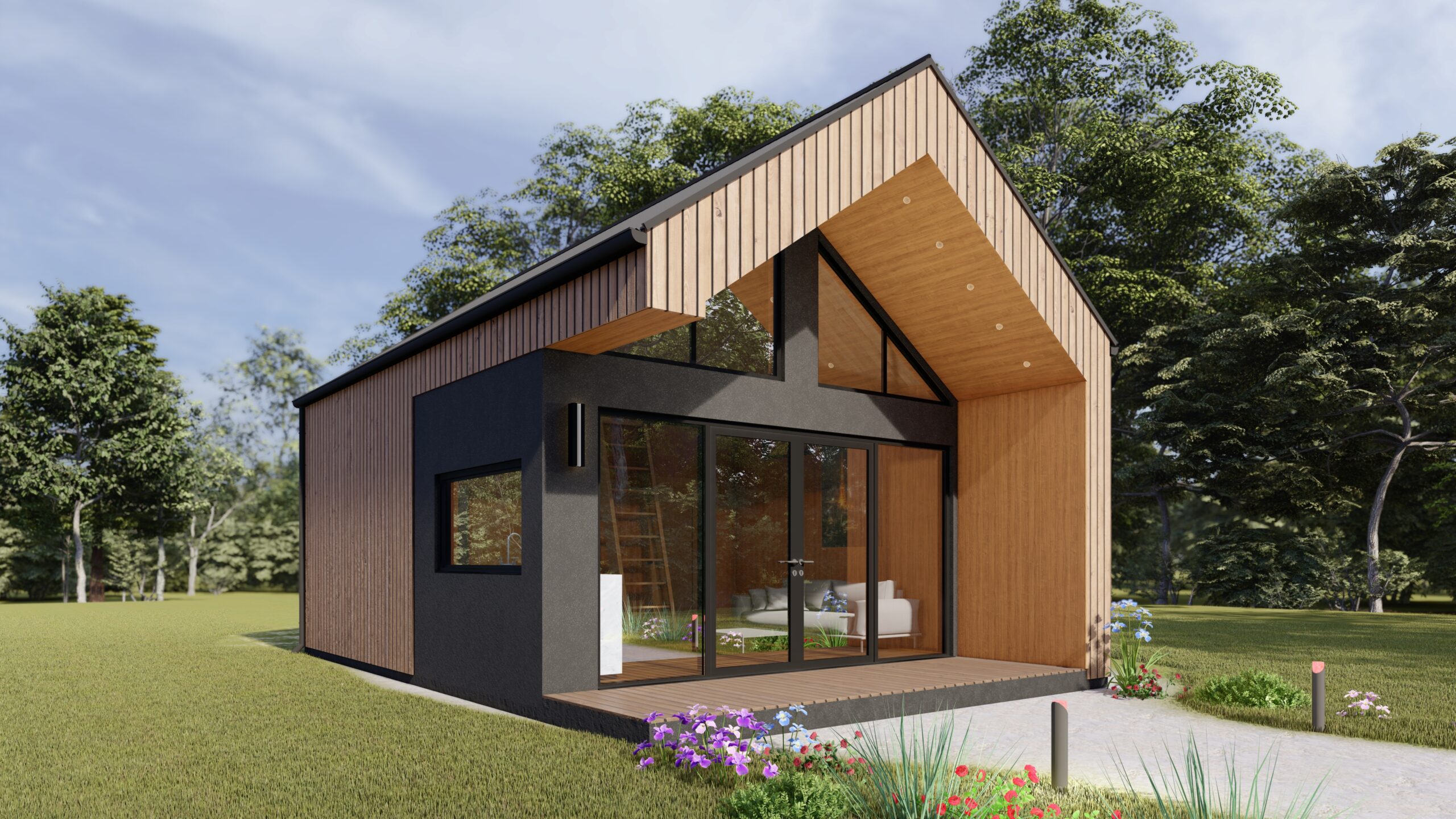 Camino 44 m²-es SIP típusház külső látványterve