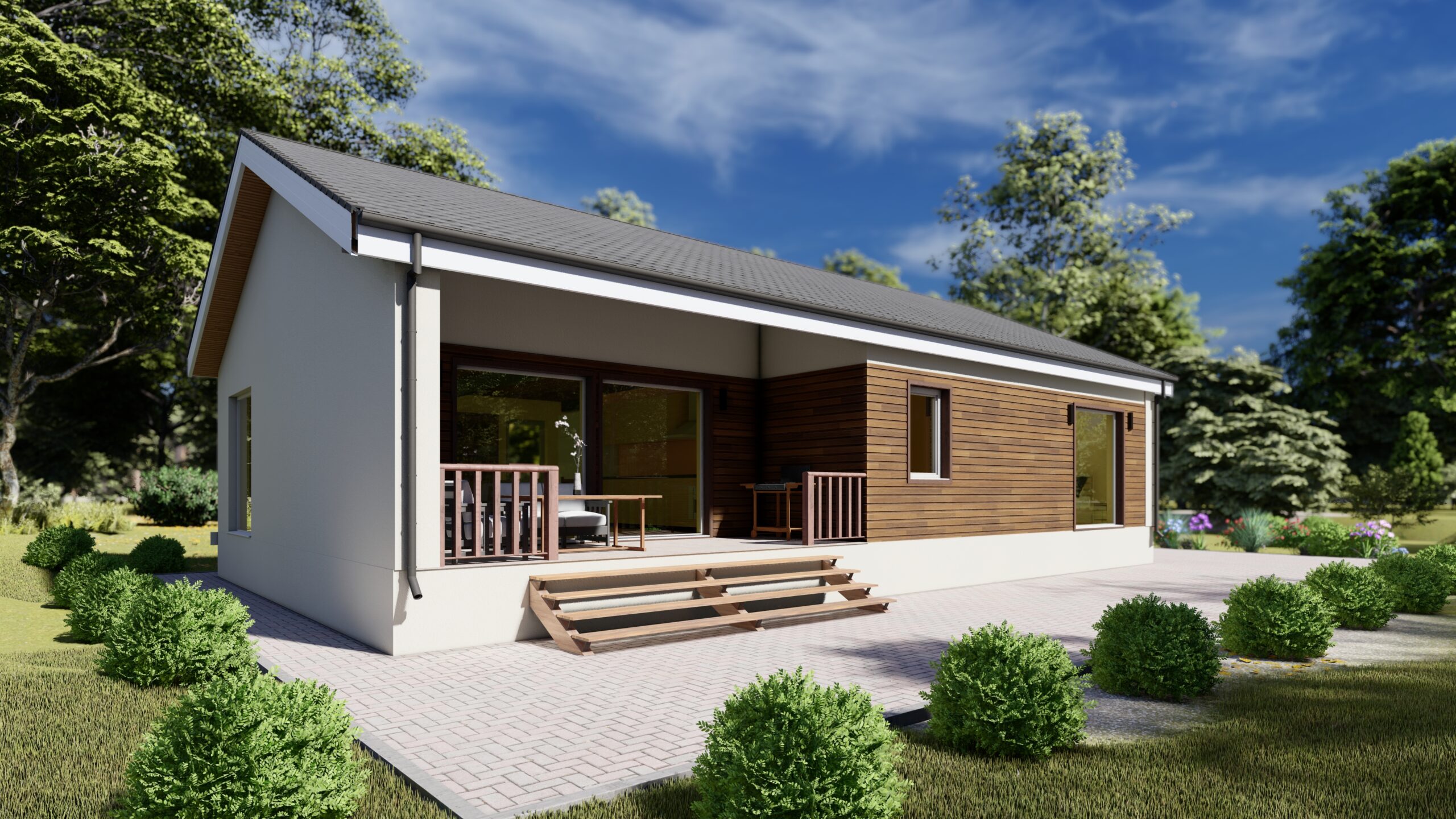 Cielo 106 m²-es SIP típusház külső látványterve