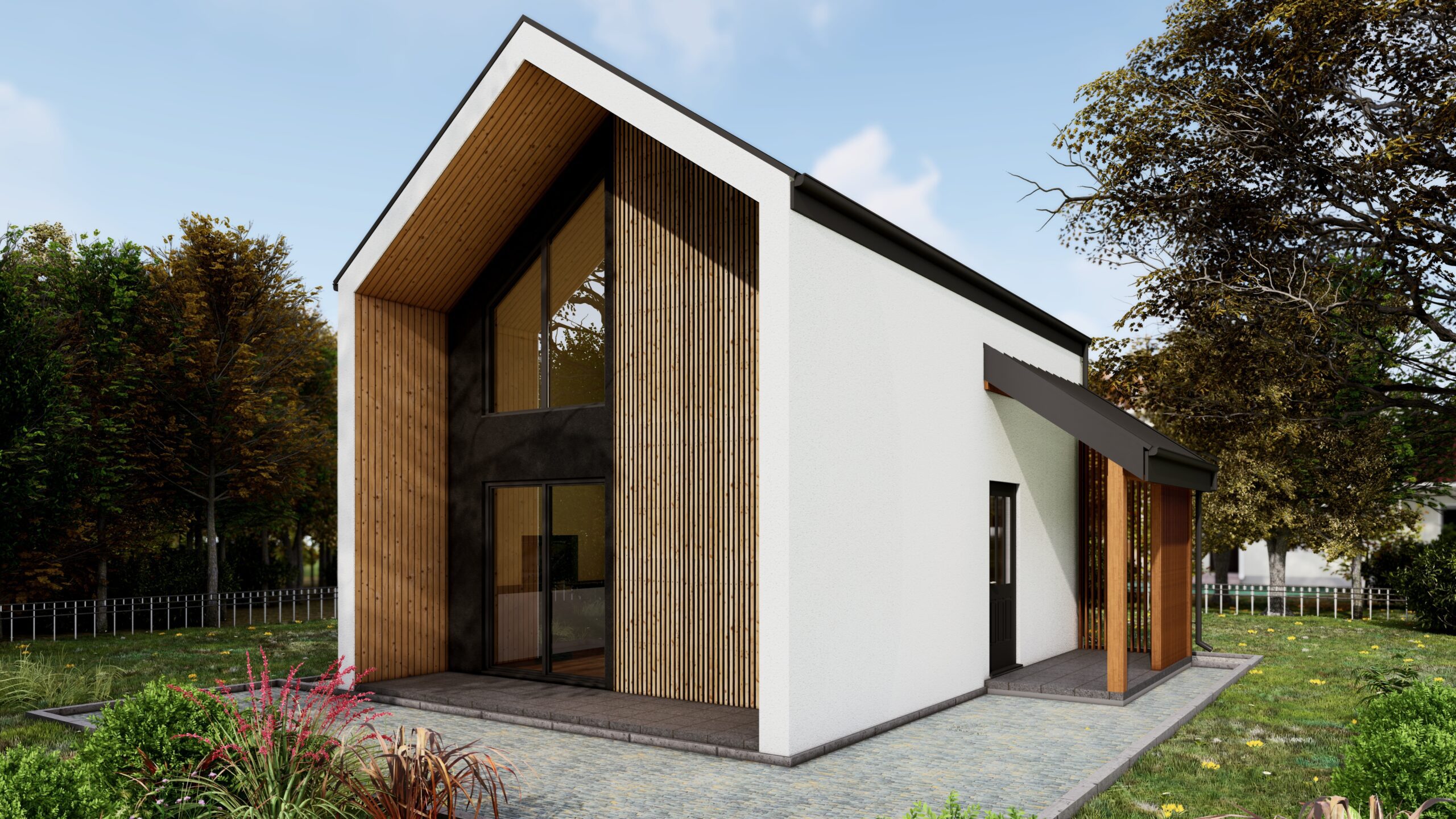 Luna 52 m²-es SIP típusház külső látványterve