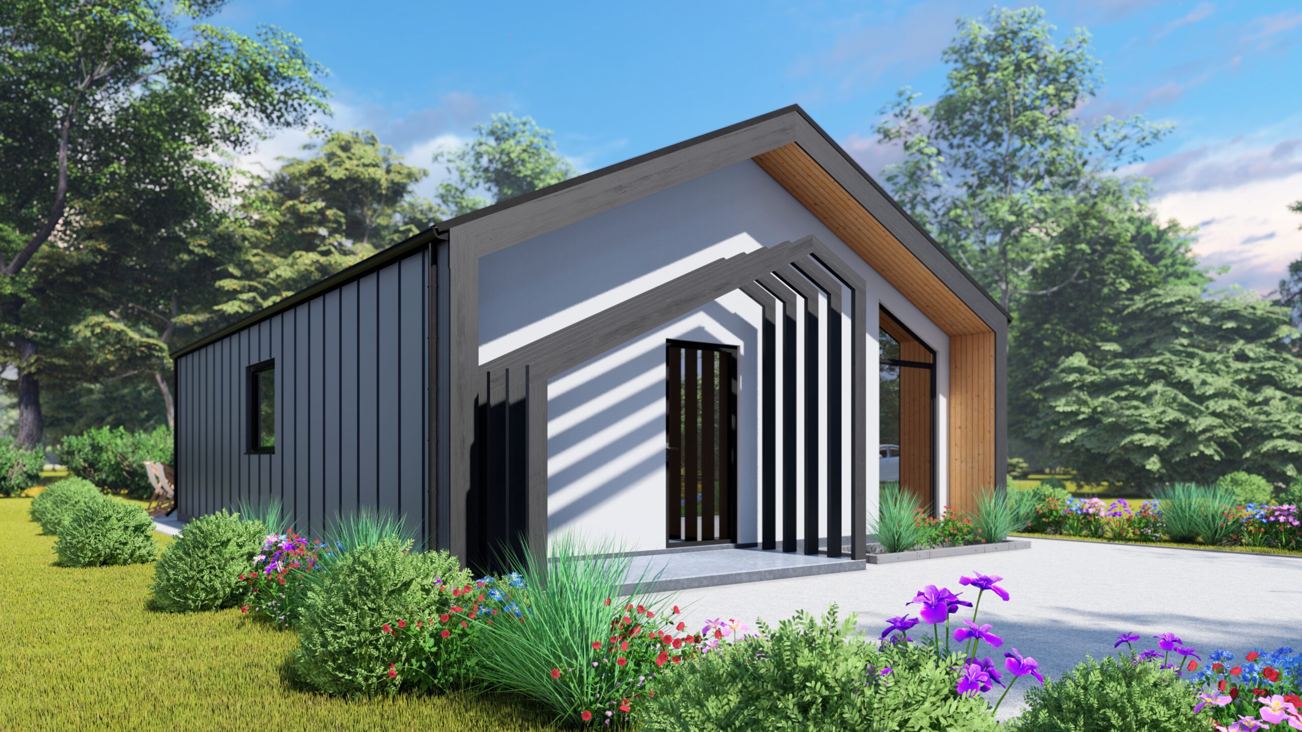 Montana 67 m²-es SIP típusház külső látványterve