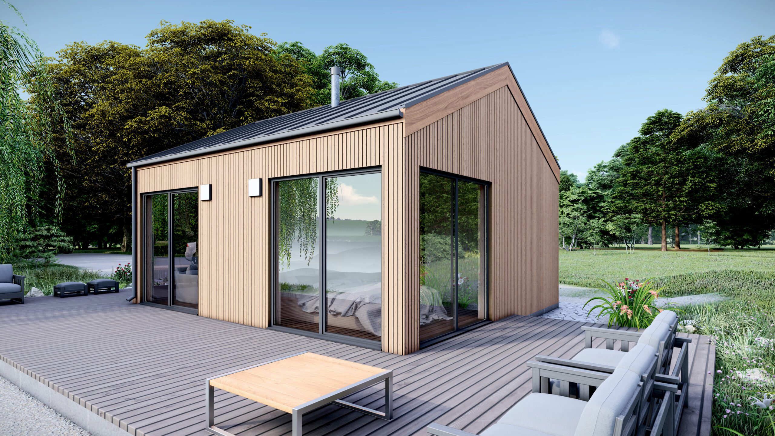 Oro 35 m²-es SIP típusház külső látványterve