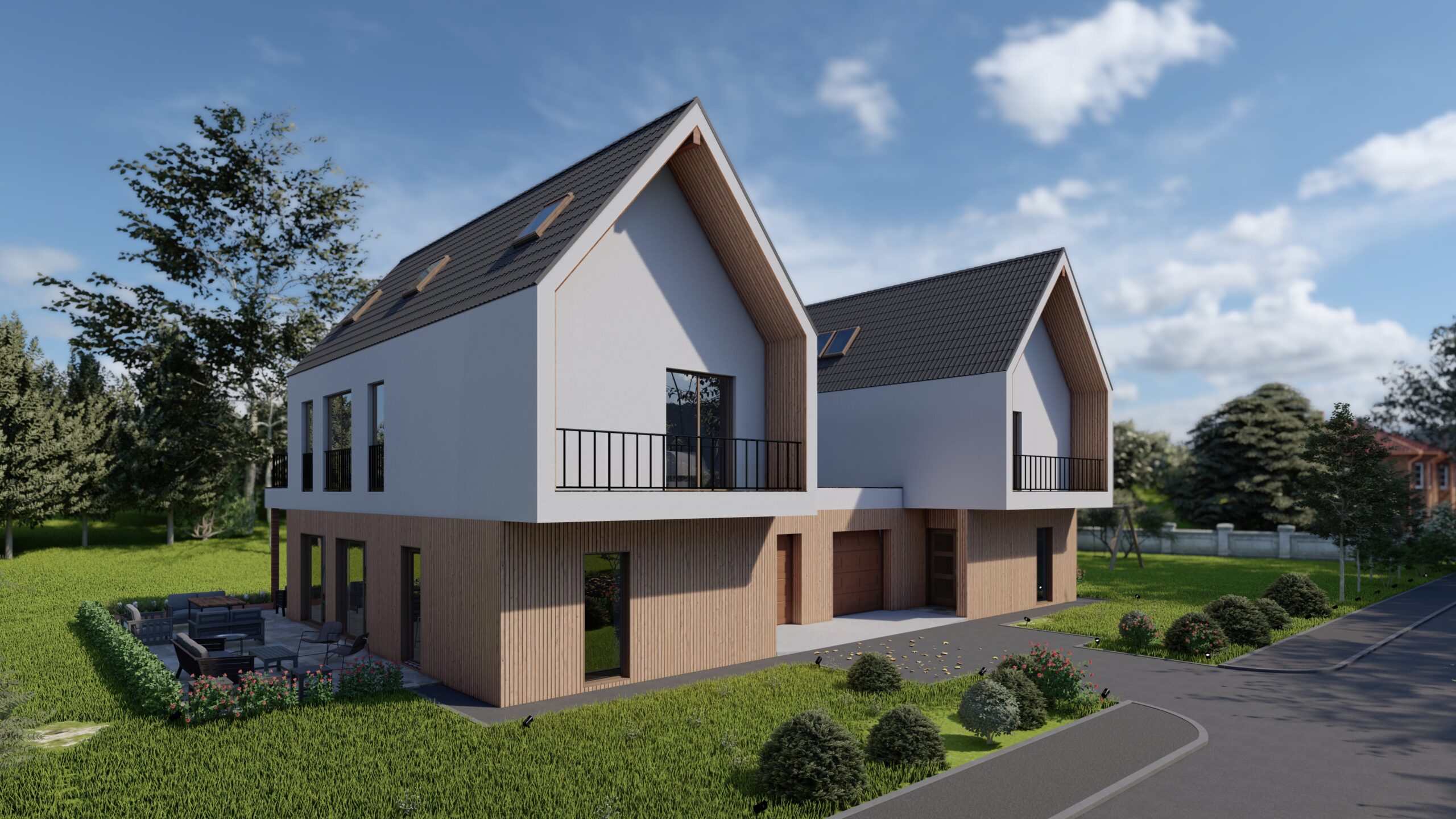 Palazzo 335 m²-es SIP típusház külső látványterve