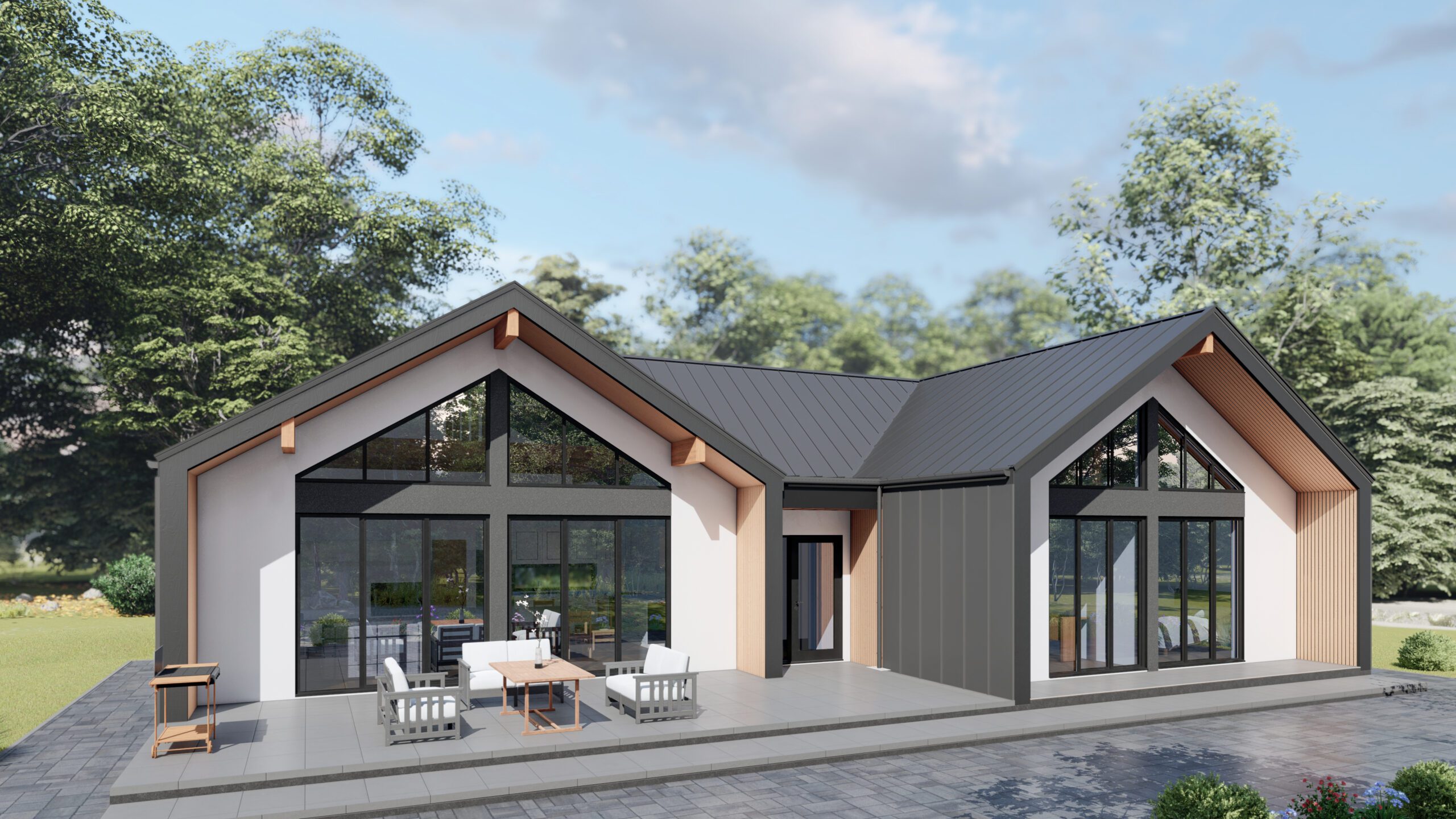 Prata 126 m²-es SIP típusház külső látványterve