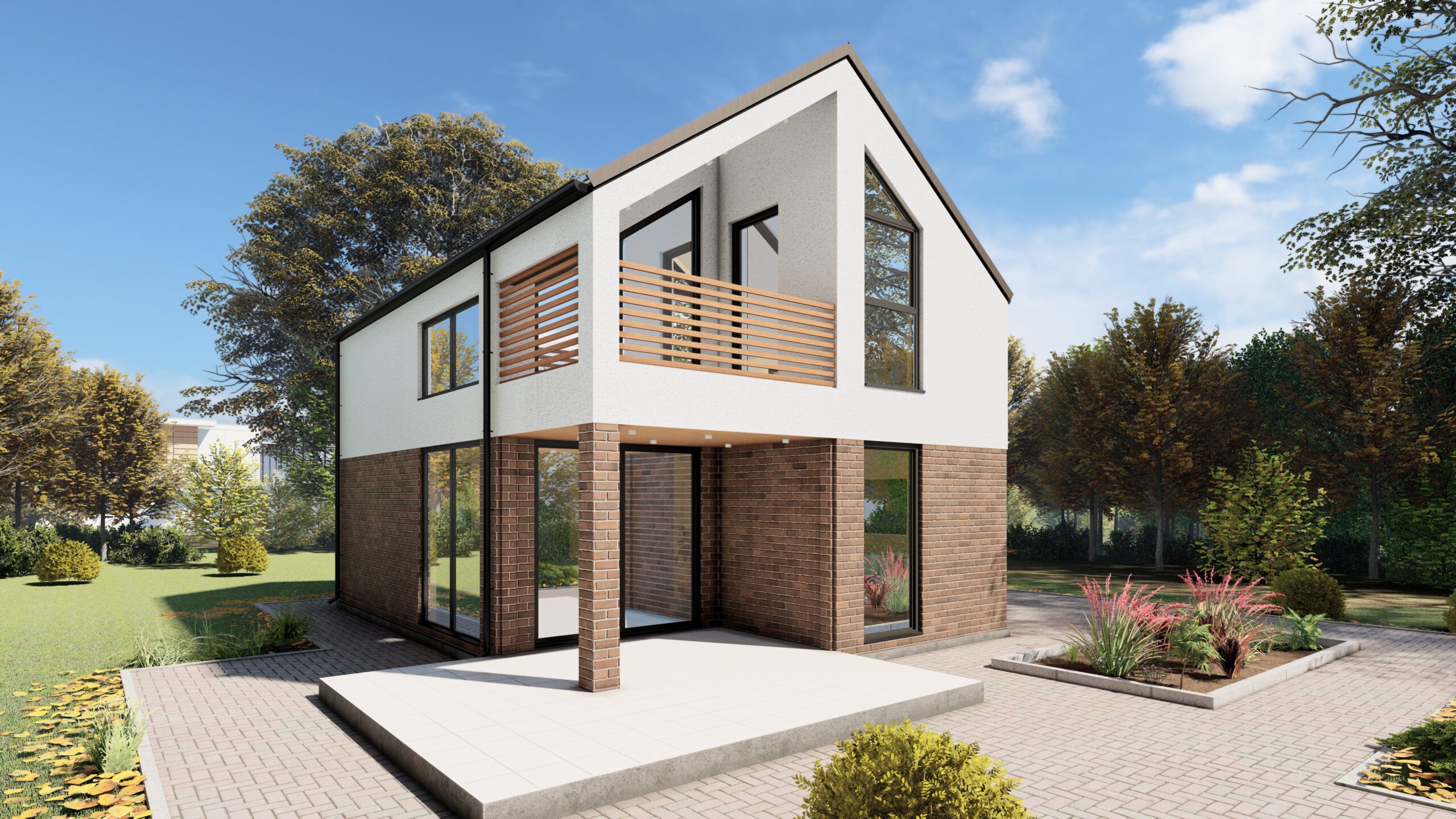 Serena 77 m²-es SIP típusház külső látványterve