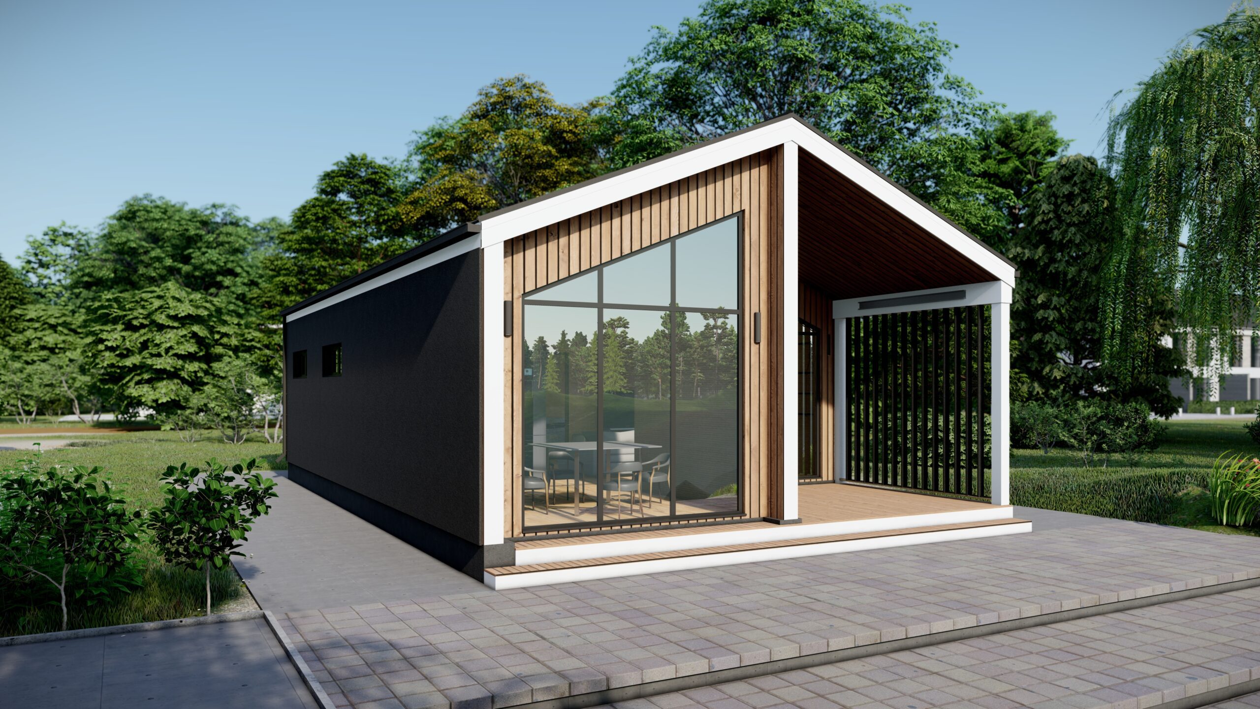 Solero 67 m²-es SIP típusház külső látványterve