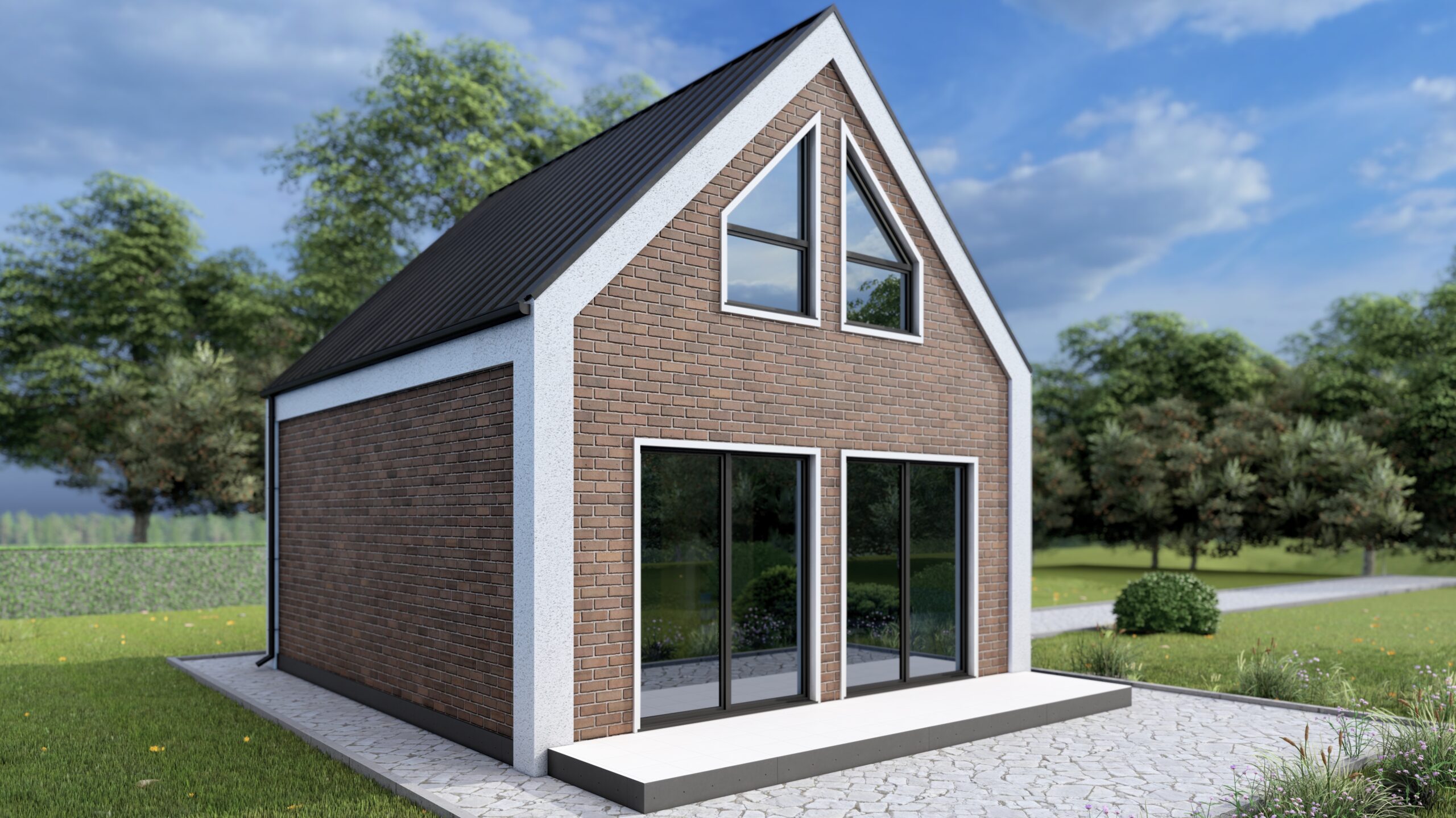 Titanio 67 m²-es SIP típusház külső látványterve