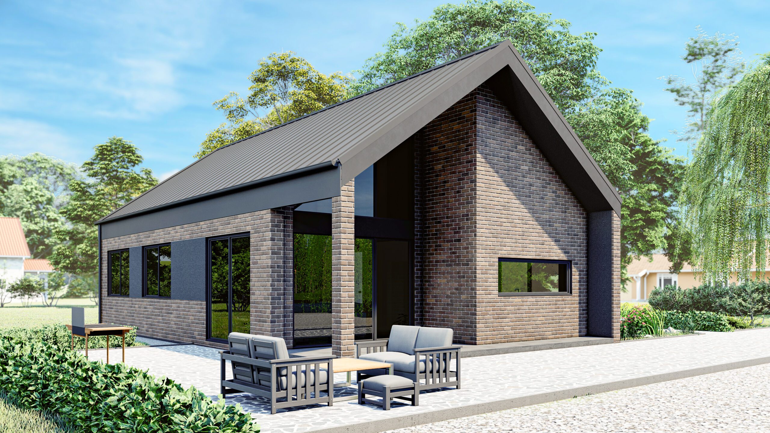 Ultra 85 m²-es SIP típusház külső látványterve