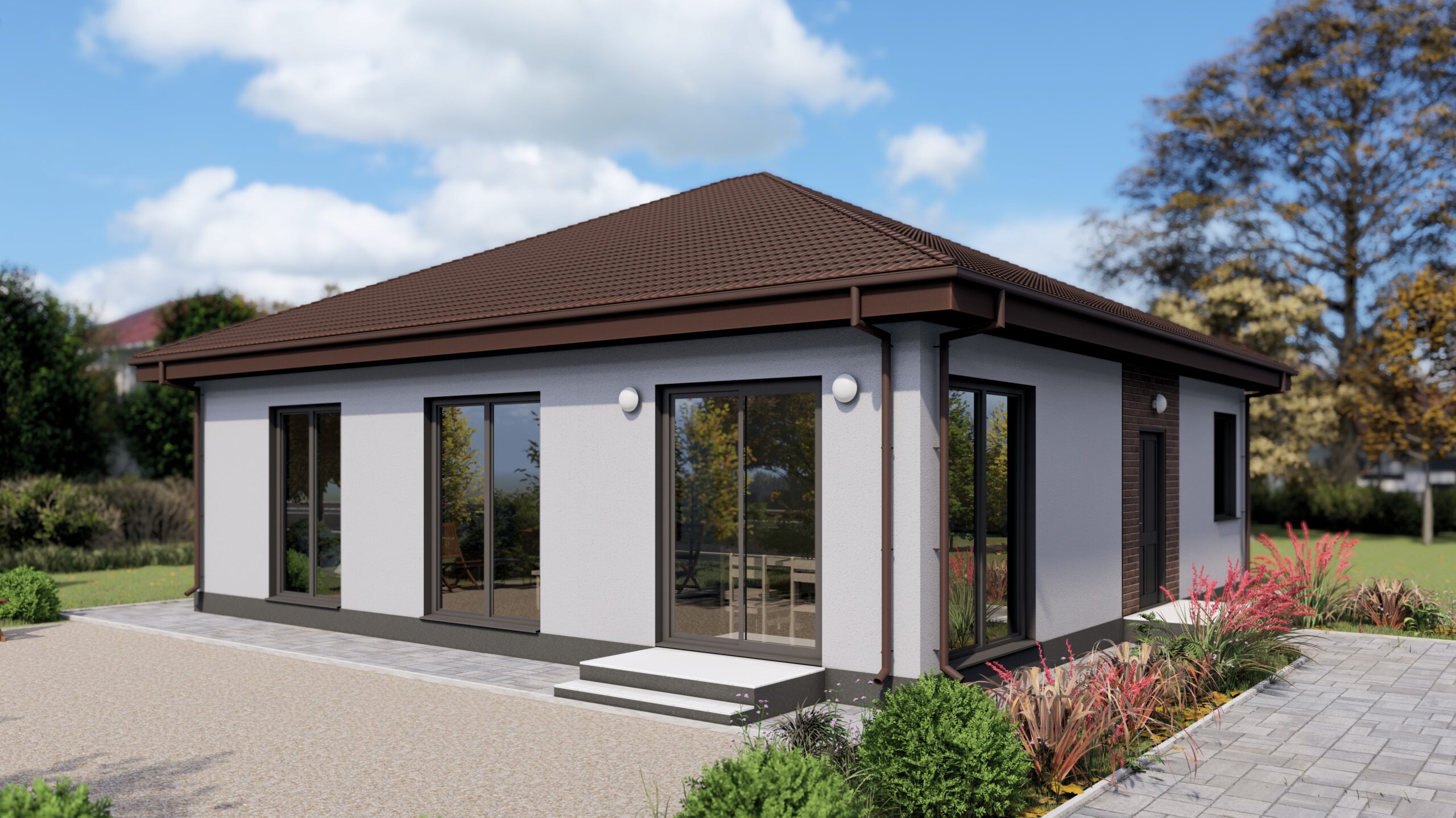 Venus 104 m²-es SIP típusház külső látványterve